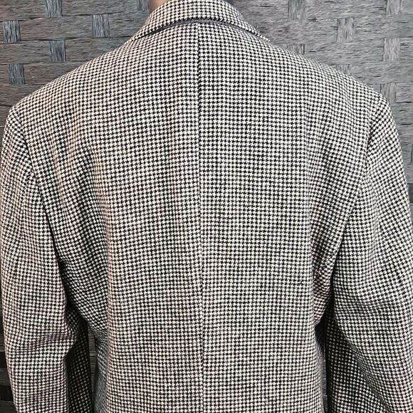 Vintage Brooks Bothers Houndstooth Camel Hair Sports Coat Blazer Jacket Size 41L - Picture 7 of 14
